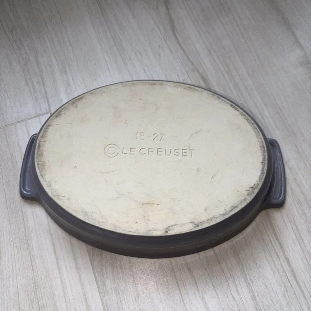 Le Creuset Stoneware Grey Oval Au Gratin Casserole Baking Dish, 11.5x8x2